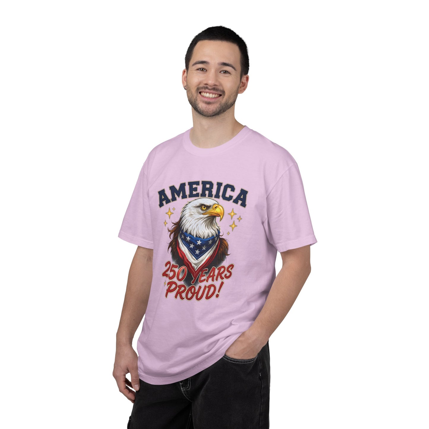 America Eagle 250 Years Proud T-Shirt | Patriotic Bald Eagle Tee - 250th Anniversary