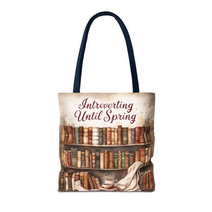 Introvert Tote Bag - Book Lover's Accessory, Everyday Use, Literary Gift, Spring Vibes, Book Club Essentials