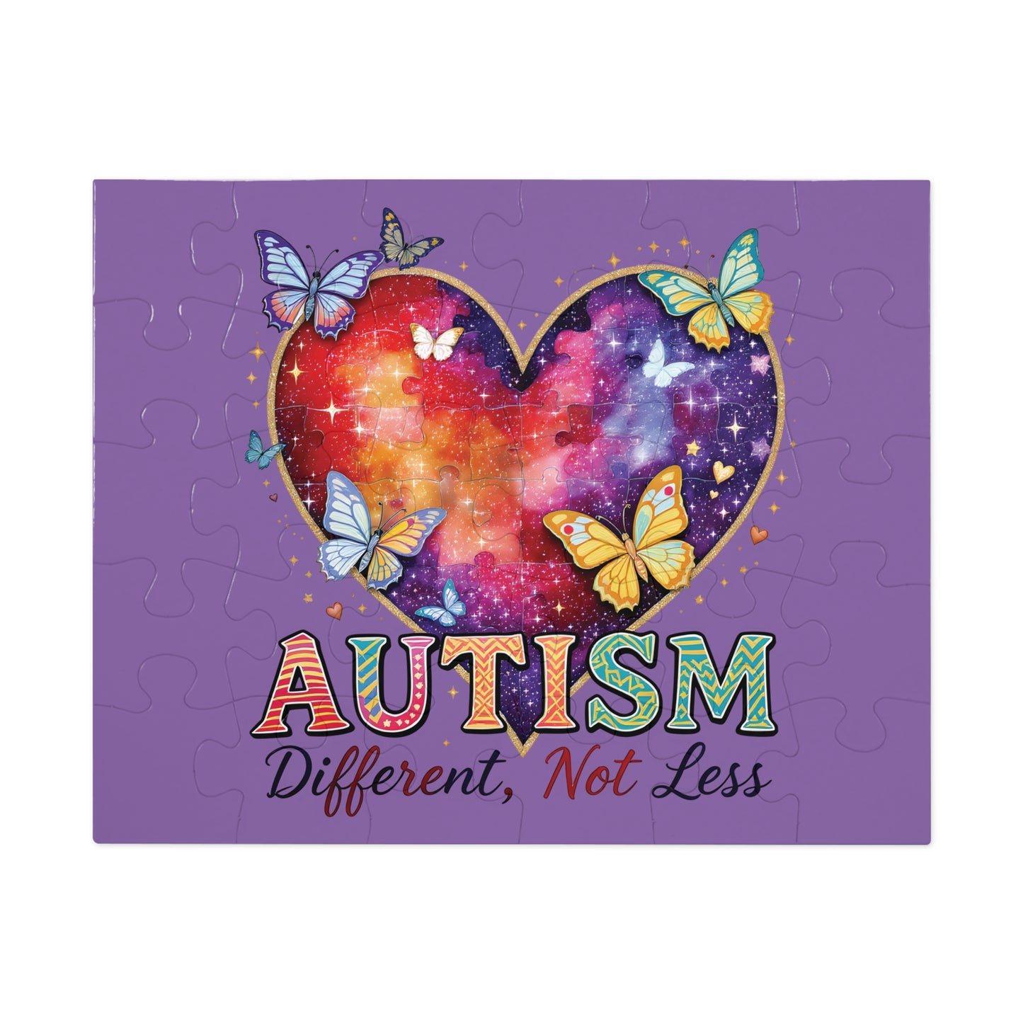 Autism 'Different Not Less' Jigsaw Puzzle with Tin