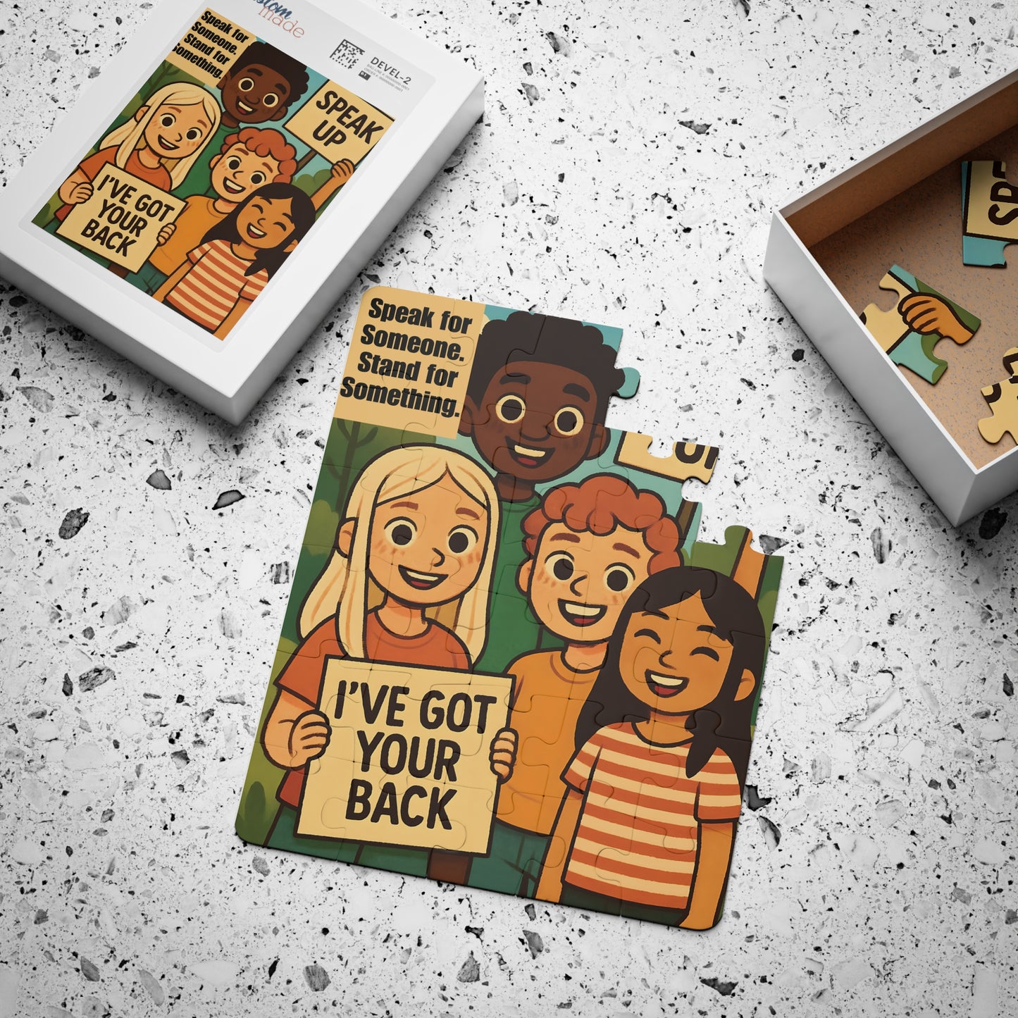 Kids' Puzzle: Speak Up, Empowering 30-Piece Puzzle for Young Minds, Educational Toy, Supportive Message, Fun Family Activity, Gifts for Kids