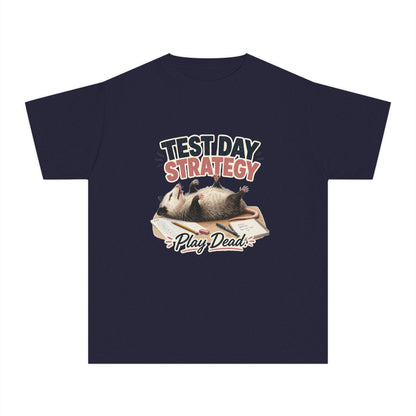 Test Day Strategy Play Dead Youth Tee | Possum Illustration, Back-to-School