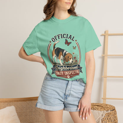 Official Neighborhood Sniff Inspector Beagle T-Shirt | Dog Lover Tee