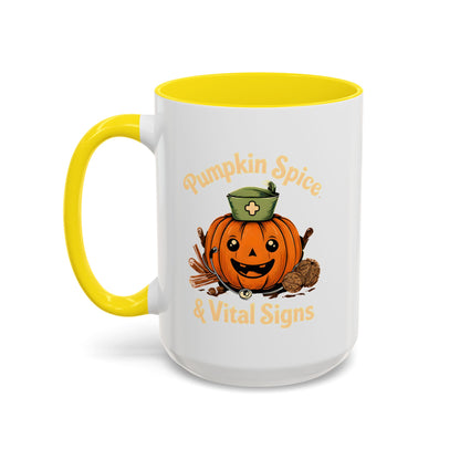 Pumpkin Spice Coffee Mug - Perfect for Fall Decor, Nursing Gifts, Halloween Parties, Cozy Mornings, Harvest Gatherings