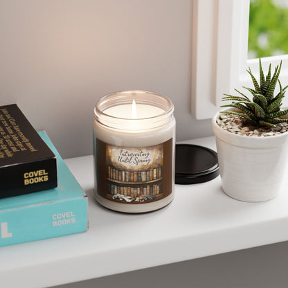 Cozy Book Lovers' Candle, Introverting Until Spring, Scented Soy Candle, Literary Gift, Home Decor, Relaxing Aromatherapy, Fall Decor
