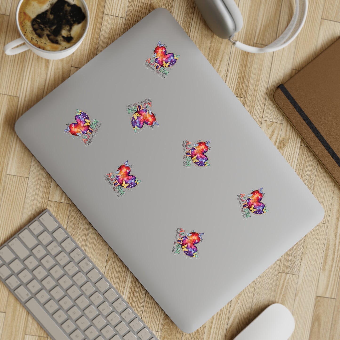 Autism Puzzle Heart Sticker Sheet Bundle, 5pcs | Different Not Less