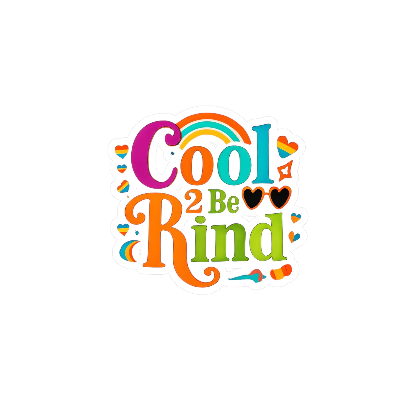 Vibrant Vinyl Decals for Kindness | Cool 2 be Kind Stickers, Fun Wall Art, LGBTQ+ Decor, Kids Room Accessories, Gift for Friends