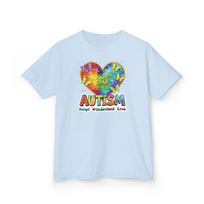 Autism Puzzle Heart Kids Tee | Accept Understand Love