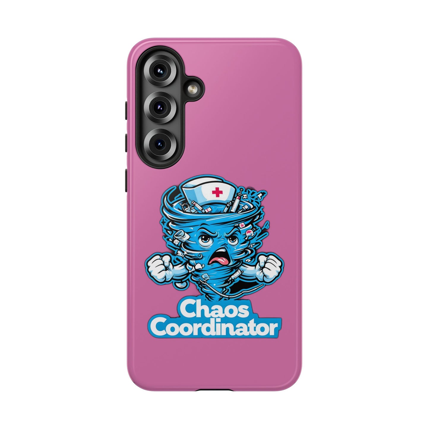 Chaos Coordinator Phone Case, Fun Nurse Gift, Tough Cases for Healthcare Heroes, Unique Cell Phone Cover, Funny Medical Humor/ Pink