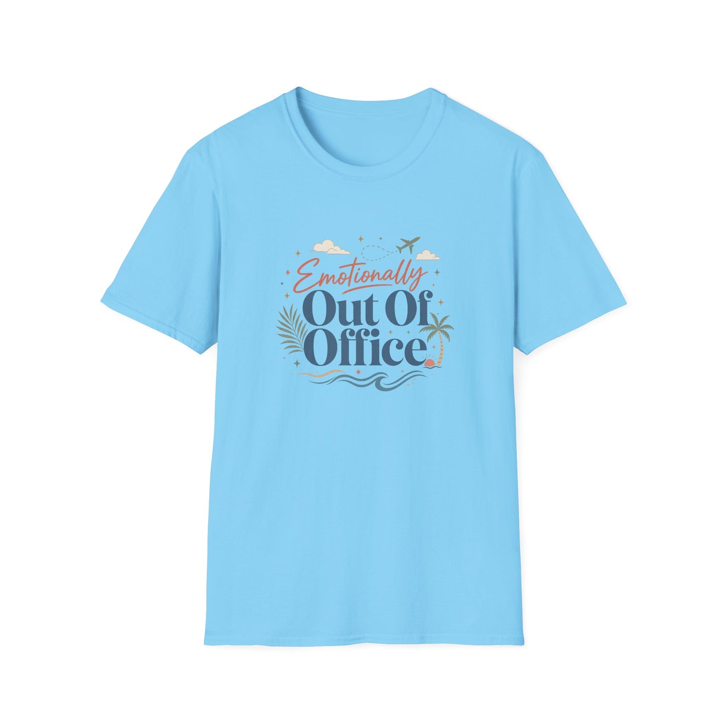 Emotionally Out Of Office T-Shirt | Vacation Palm Beach Design