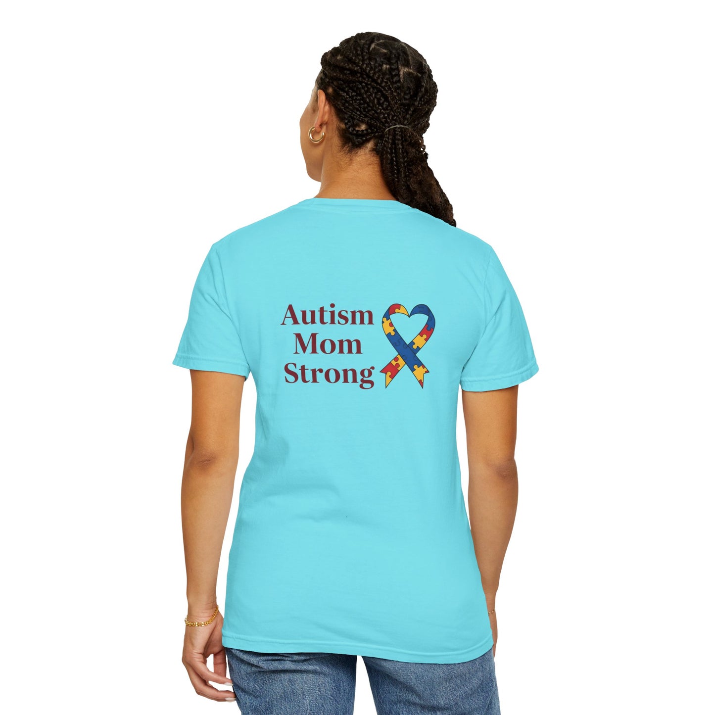 Autism Mom Strong T-shirt | Autism Awareness Puzzle Ribbon