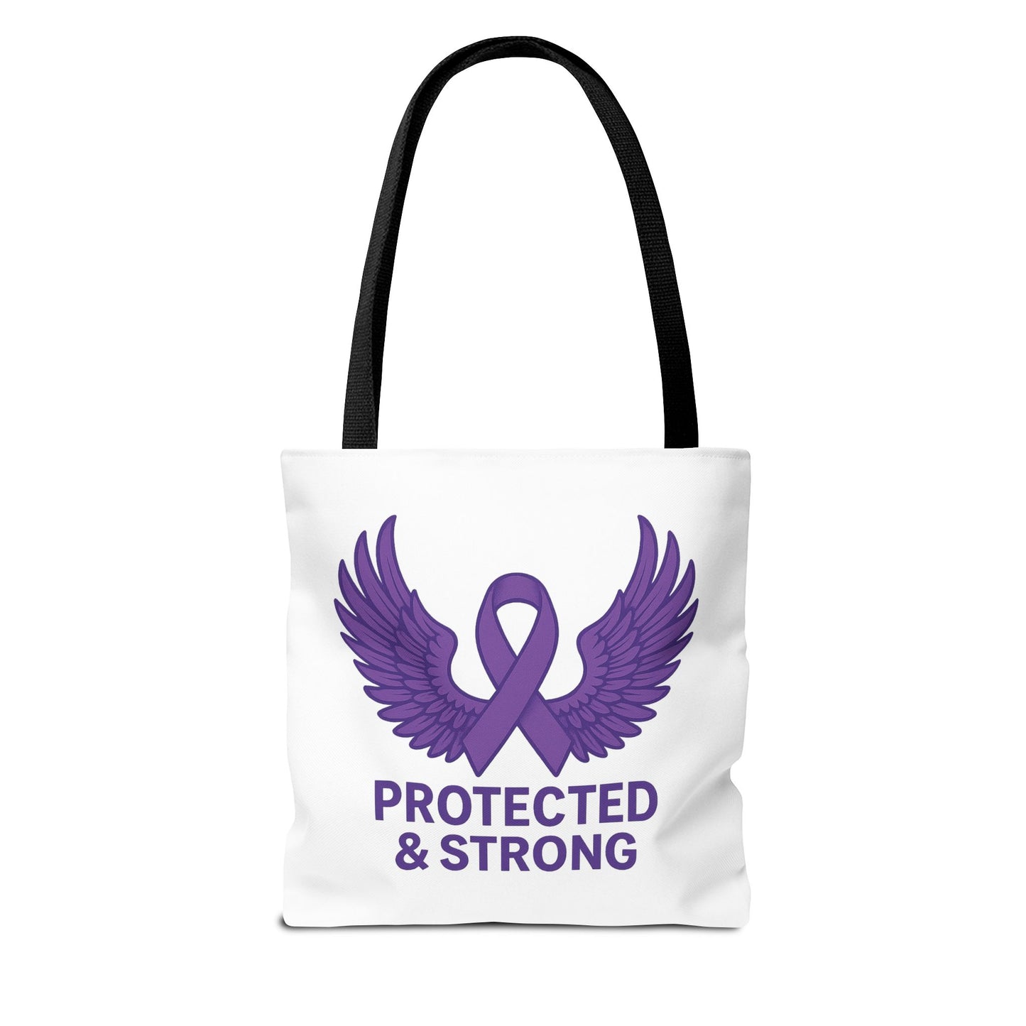 Protected and Strong Awareness Tote Bag, Eco-Friendly Shoulder Bag, Reusable Grocery Bag, Canvas Shopping Tote, Gift for Activists,