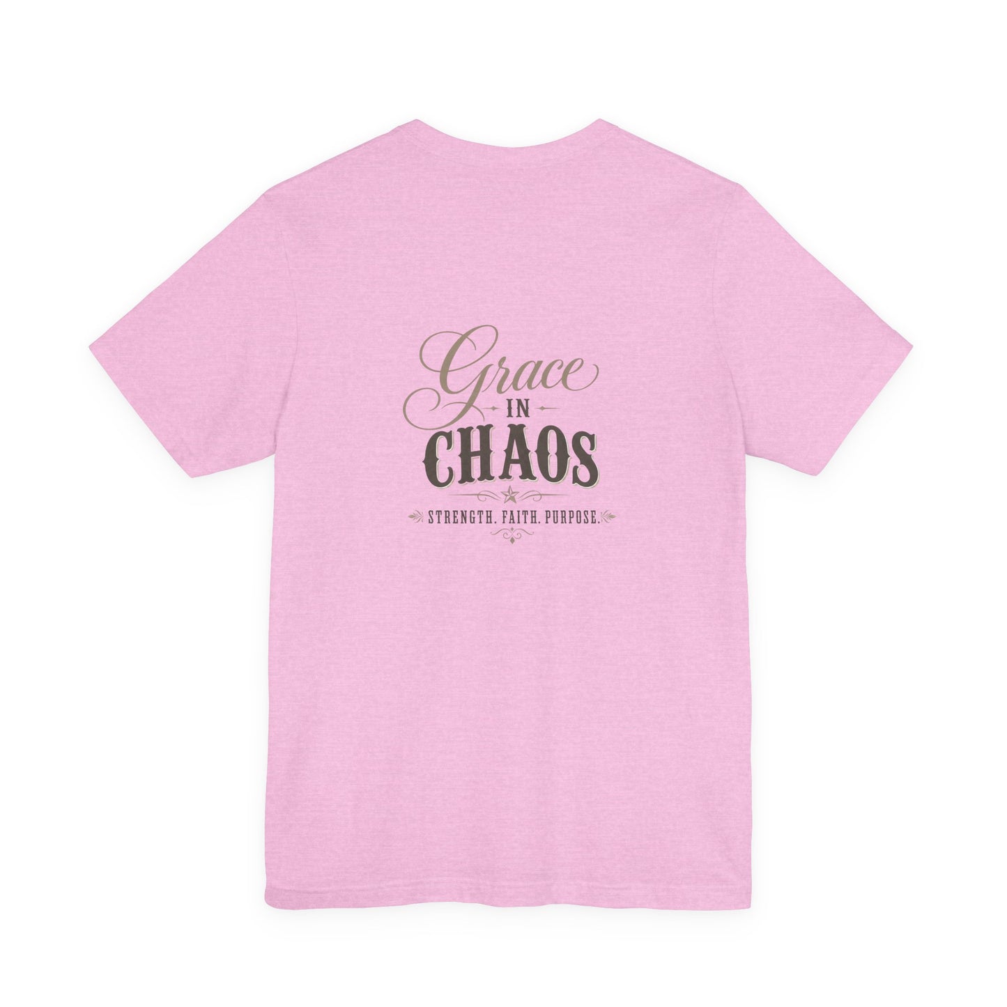 Grace in Chaos Tee | Inspirational scripture typography shirt