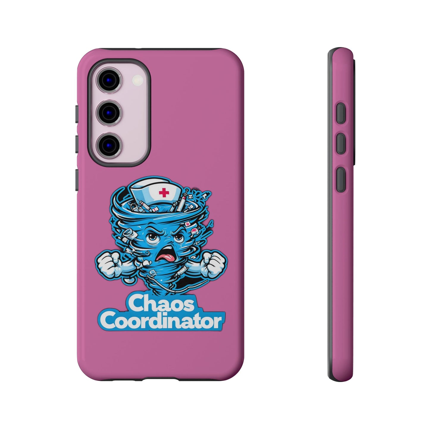 Chaos Coordinator Phone Case, Fun Nurse Gift, Tough Cases for Healthcare Heroes, Unique Cell Phone Cover, Funny Medical Humor/ Pink
