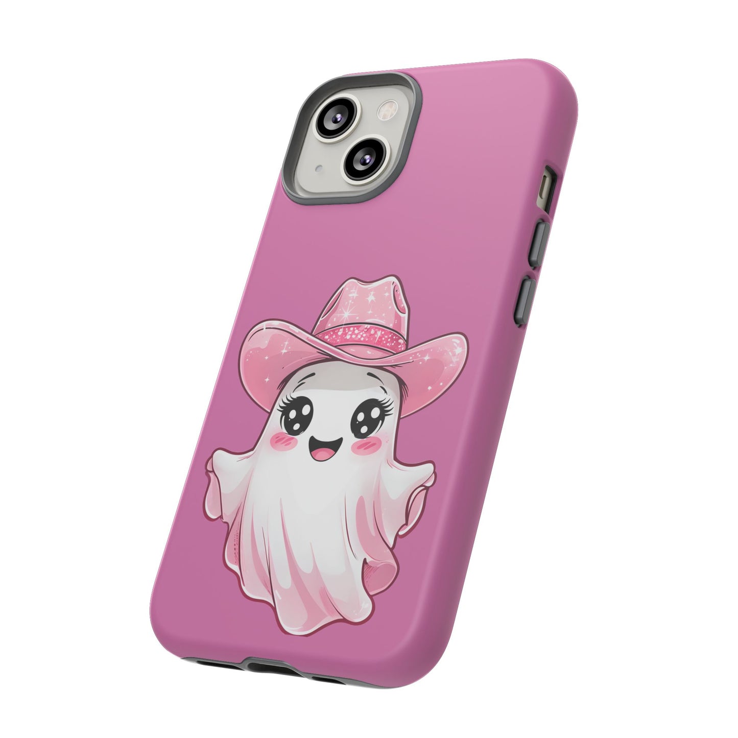 Cute Ghost Phone Case - Fun, Whimsical, Kawaii, Halloween, Gift Idea, Pink Ghost Design