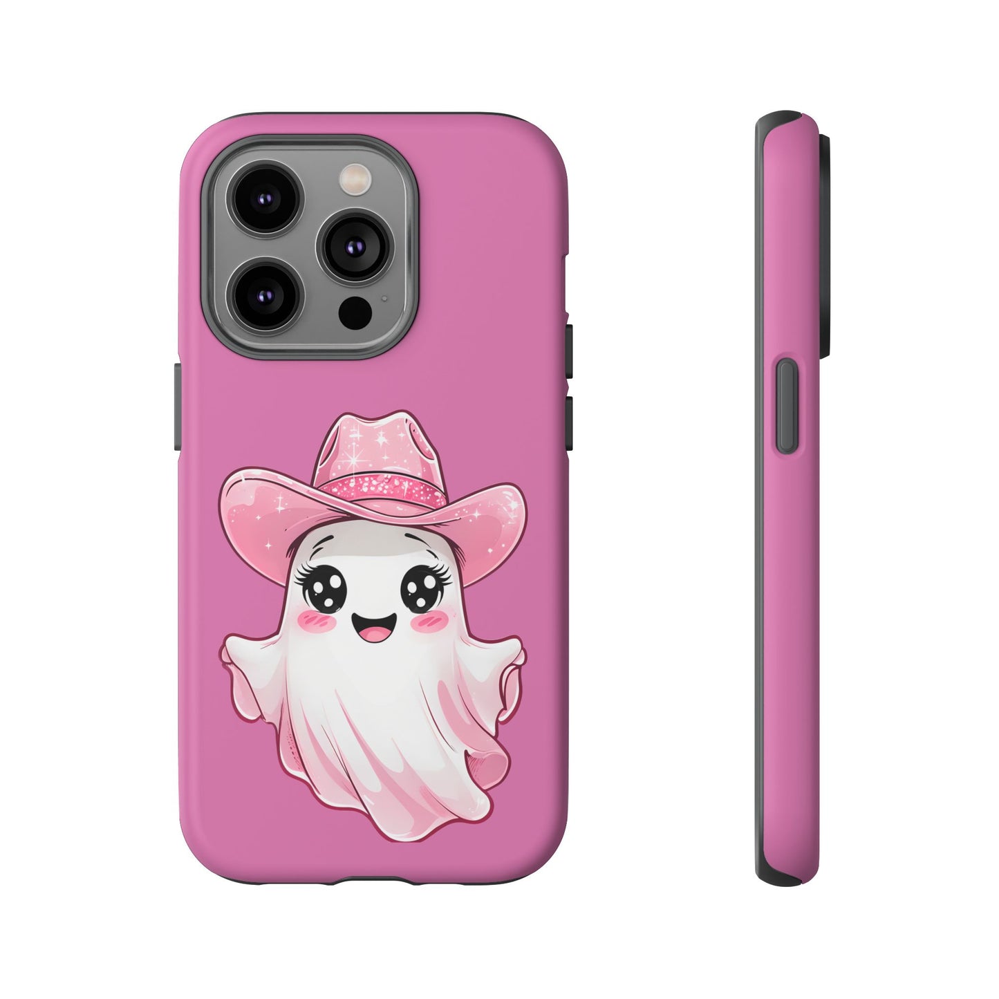 Cute Ghost Phone Case - Fun, Whimsical, Kawaii, Halloween, Gift Idea, Pink Ghost Design
