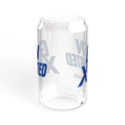 Gen X-Hausted Sipper Glass, Funny 16oz Cup for Generation X, Birthday Gift, Gen X Humor Glassware, Novelty Drinking Glass, Gift for