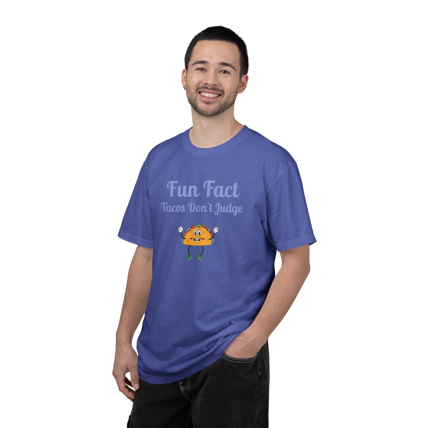Fun Fact Taco Unisex Tee - Humorous Foodie Shirt, Gift for Taco Lovers, Casual Wear, Cute Graphic Tee