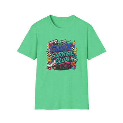 Gen X Survival Club T-Shirt | 80s Retro Cassette Graphic