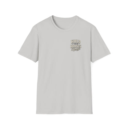 Hold Your Horses Honey T-Shirt | Retro Western Script, Chest & Back Graphic