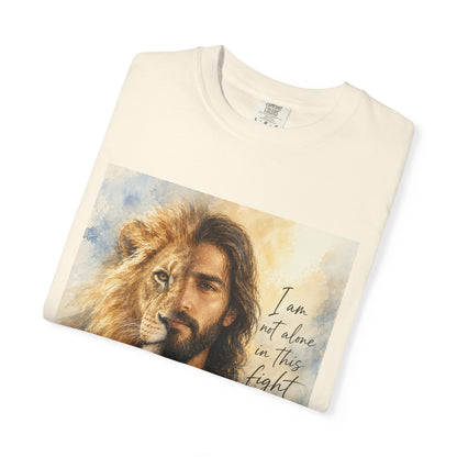 Jesus Lion of Judah t-shirt | I am not alone in this fight Christian tee