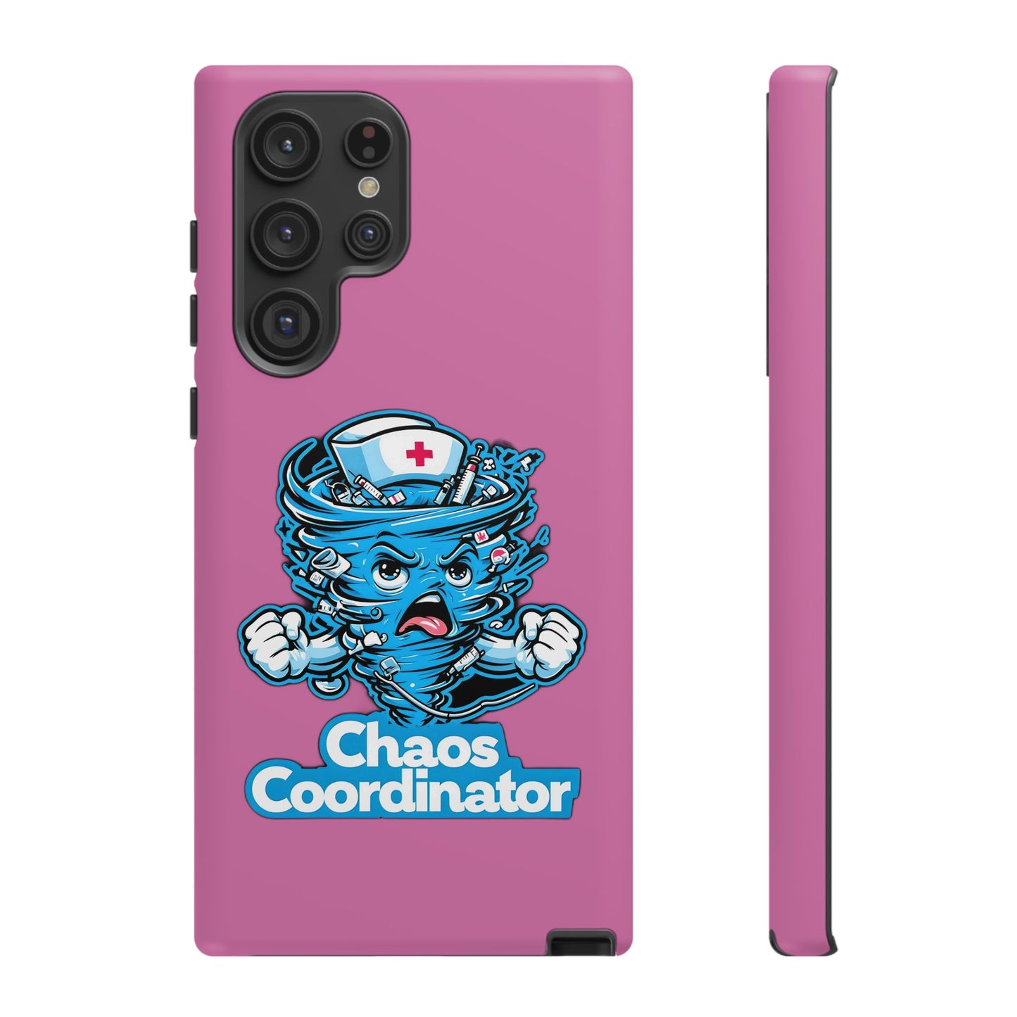 Chaos Coordinator Phone Case, Fun Nurse Gift, Tough Cases for Healthcare Heroes, Unique Cell Phone Cover, Funny Medical Humor/ Pink