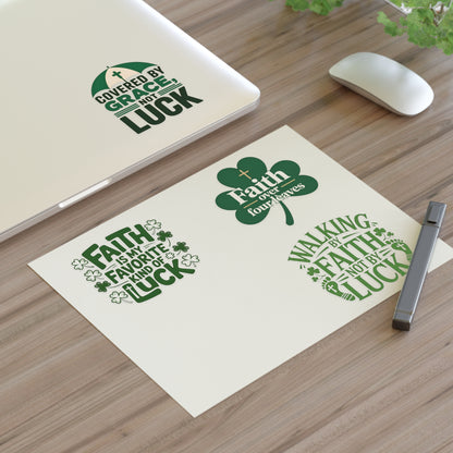Faith Over Luck Sticker Sheet | Christian Inspirational Stickers