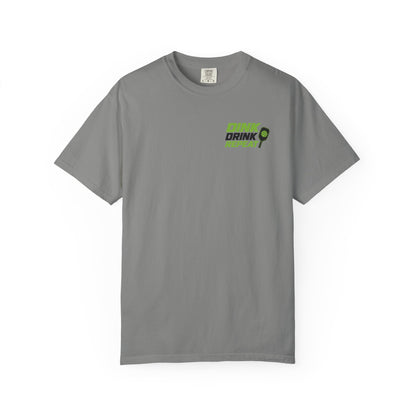 Dink Drink Repeat T-shirt | Pickleball Paddle Graphic