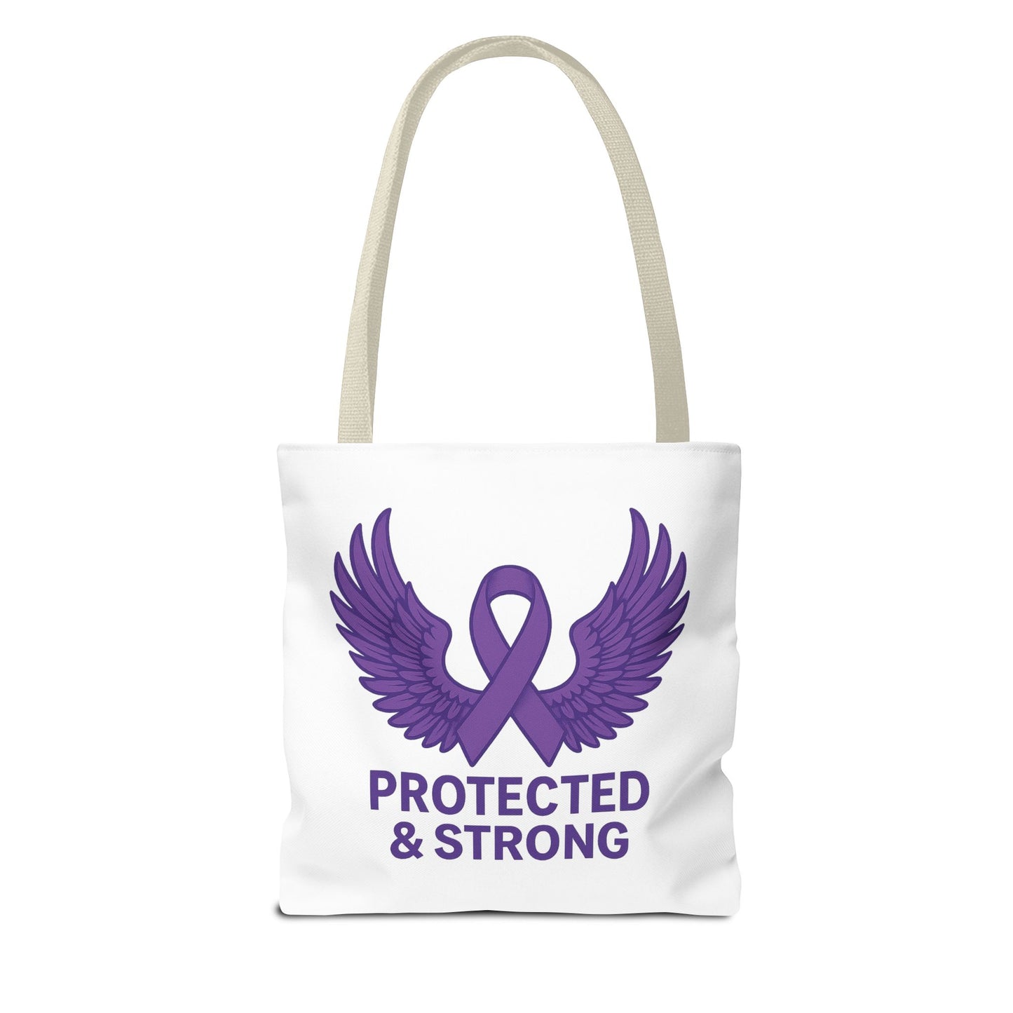 Protected and Strong Awareness Tote Bag, Eco-Friendly Shoulder Bag, Reusable Grocery Bag, Canvas Shopping Tote, Gift for Activists,