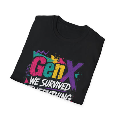 Gen X We Survived Everything T-Shirt | 90s Retro Graphic Tee