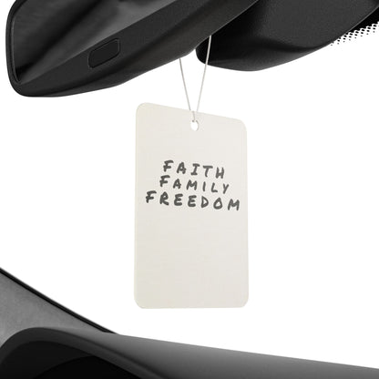 Faith Family Freedom Car Air Freshener - Inspirational Aroma, Unique Car Decor, Great Gift for Friends, Road Trips, Home Fragrance