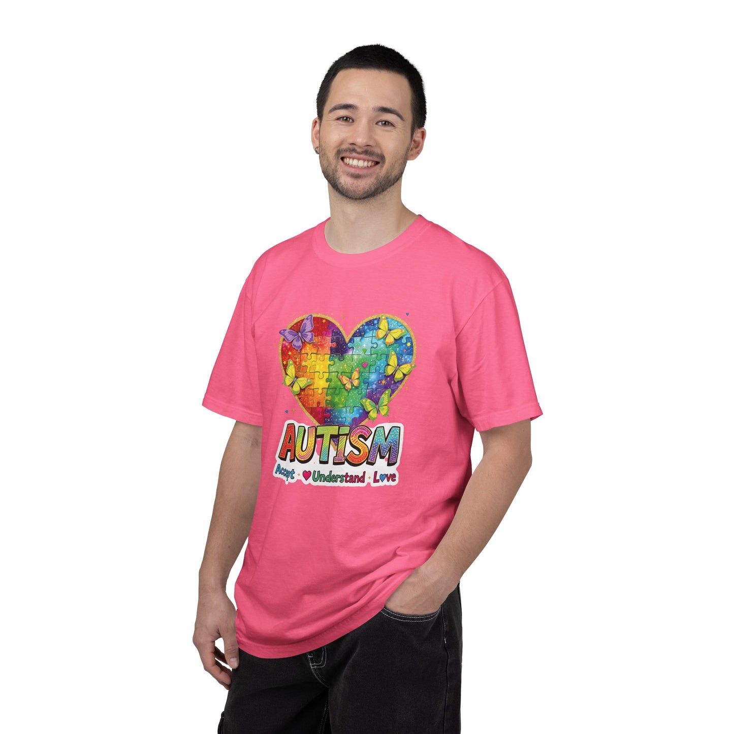 Autism Puzzle Heart T-shirt | Accept Understand Love