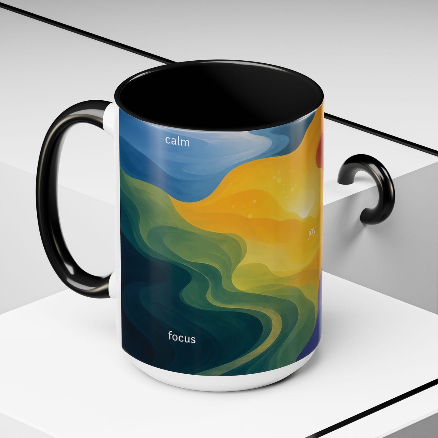 Colorful Emotional Spectrum Mug | Personalized Name Coffee Mug
