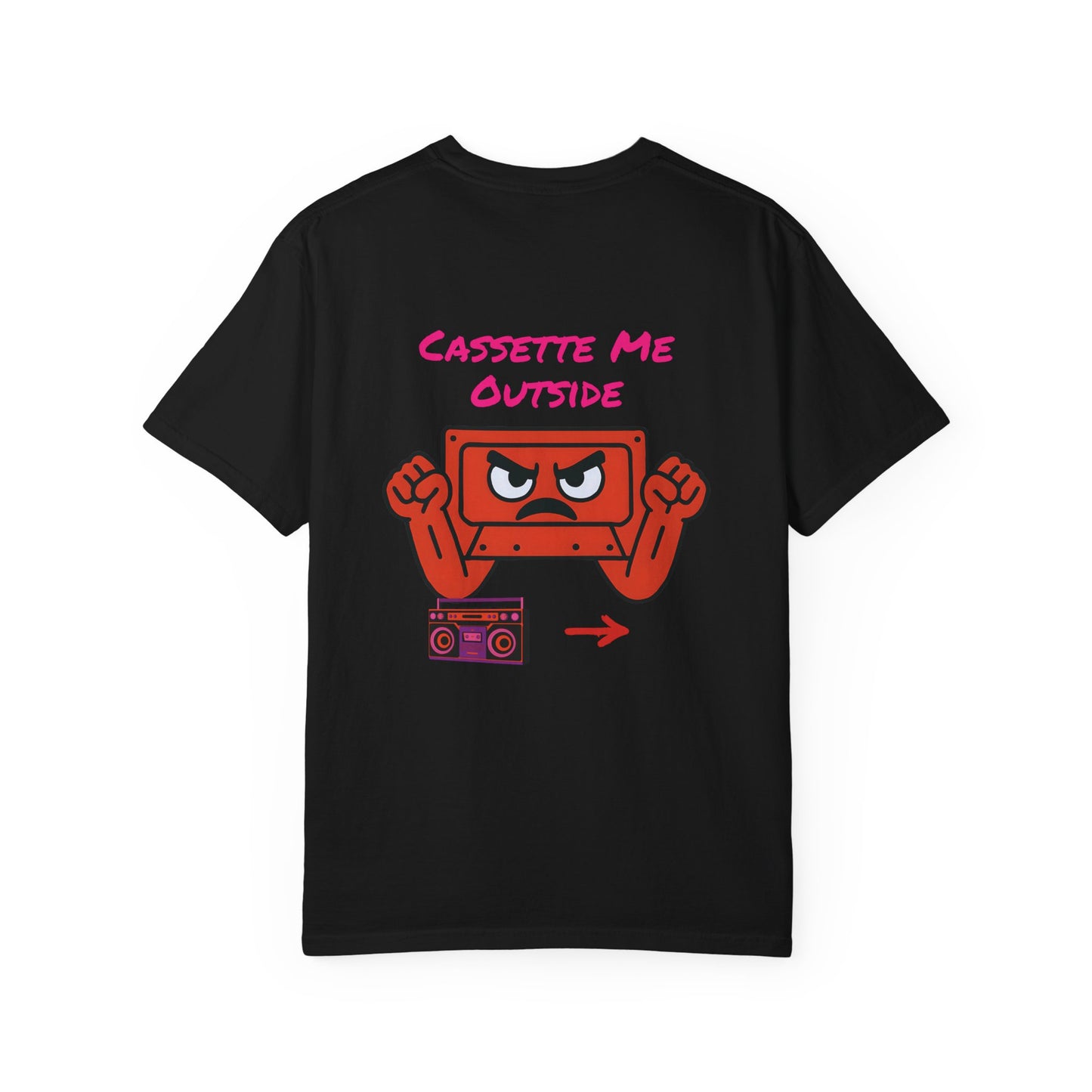 Cassette Me Outside T-shirt, Gen X Humor Tee, Vintage Music Lover Shirt, Retro 80s Graphic Top, Unisex Garment-Dyed Tee, Cassette Tape Shirt