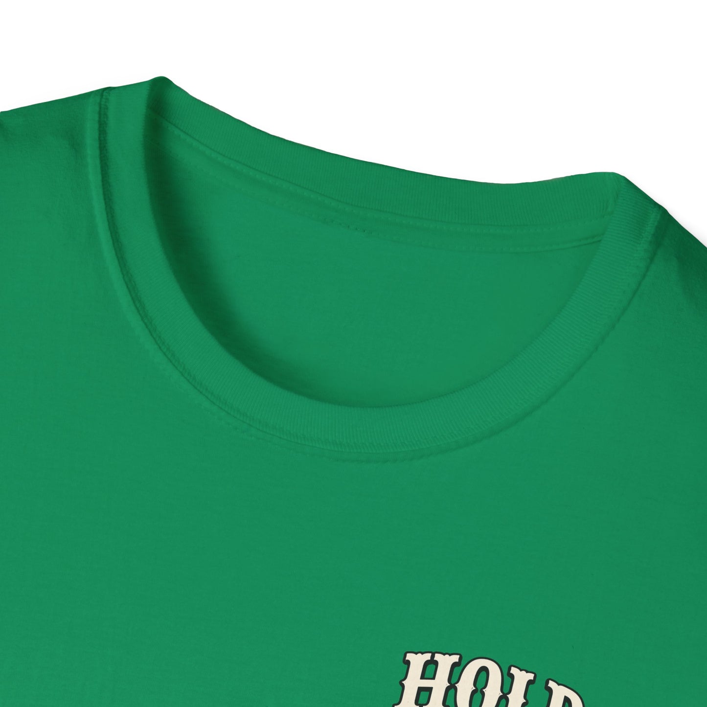Hold Your Horses Honey T-Shirt | Retro Western Script, Chest & Back Graphic