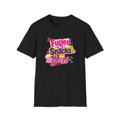 Fueled by Snacks and Sass T-Shirt | Snack Quote Tee