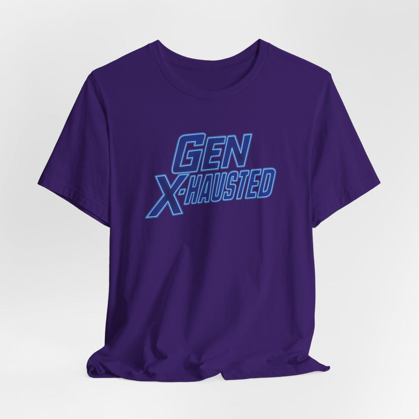 Gen X-Hausted Unisex Tee - Retro Humor Tee, Gift for Gen X, Casual Wear, Trendy Graphic Shirt, Unique Meme Apparel
