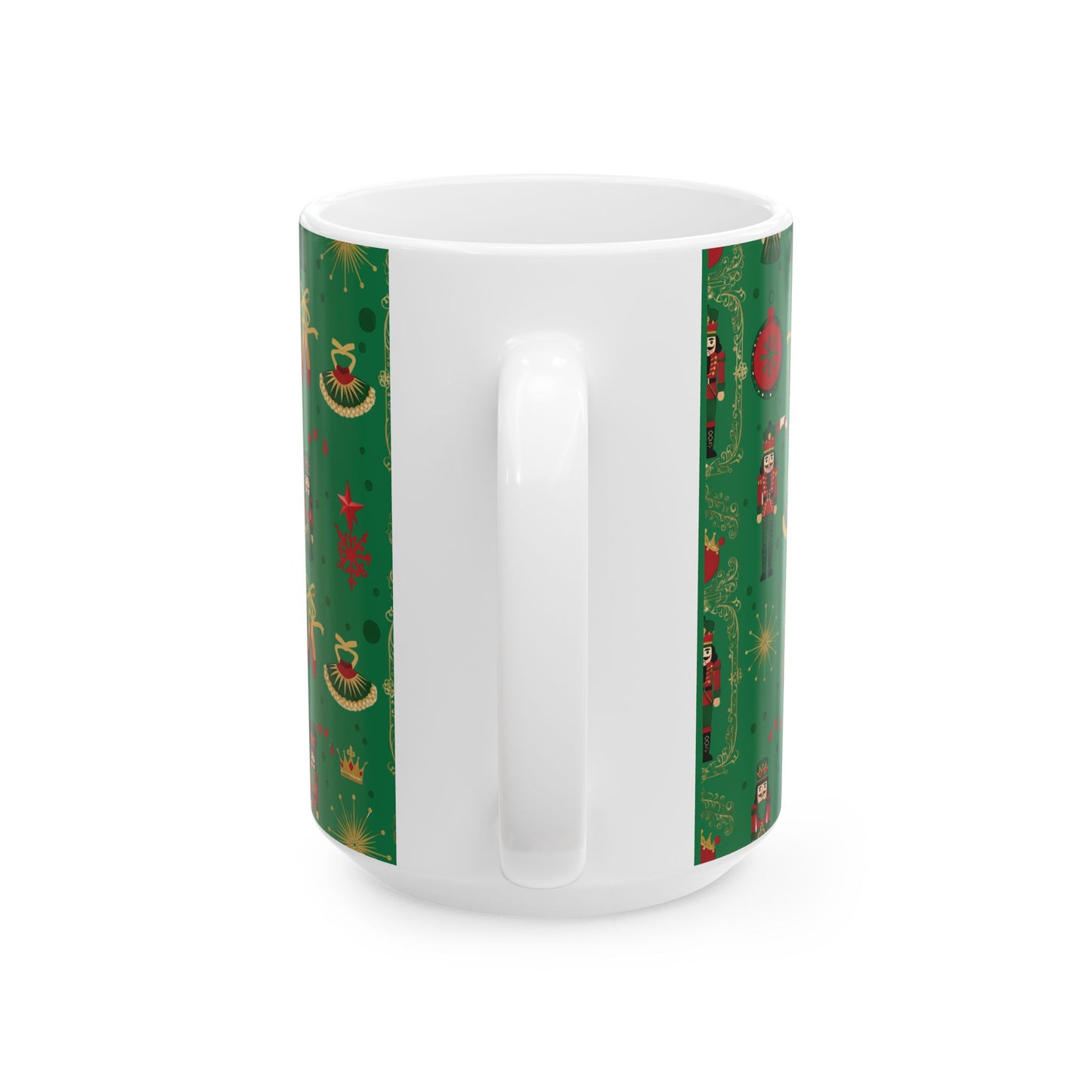 Nutcracker Pattern Mug | Christmas Ceramic Mug, 11oz or 15oz