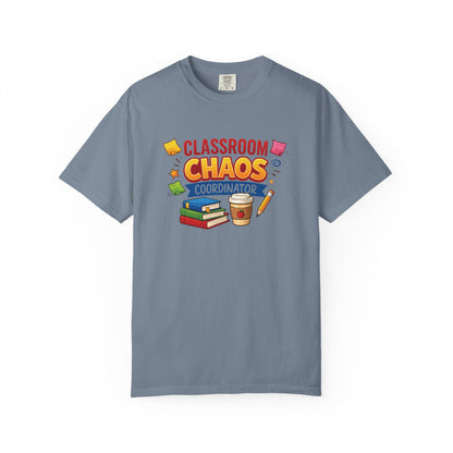 Classroom Chaos Coordinator T-shirt | Teacher Coffee Books Pencil