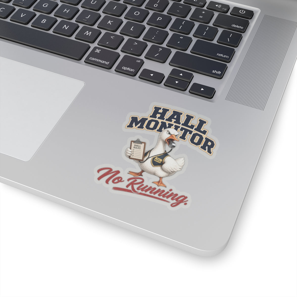 Hall Monitor Goose No Running Sticker | Kiss-Cut Sticker