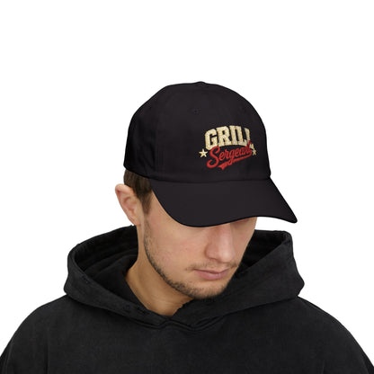 Grill Sergeant Dad Cap | Embroidered BBQ Hat, Barbecue Chef Cap