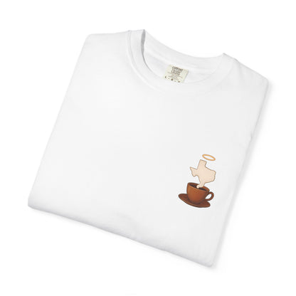 Blessings Brewed T-Shirt, Faith-Inspired Tee, Coffee Lover Gift, Texas Pride Apparel, Unisex Casual Wear