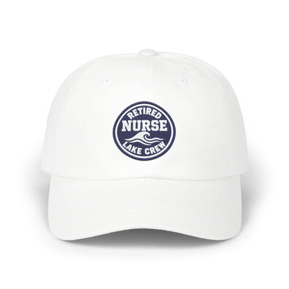 Retired Nurse Lake Crew Dad Cap | Embroidered Patch Adjustable Hat