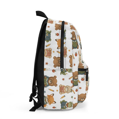 Woodland Reading Animals Backpack | Personalized Kids School Backpack