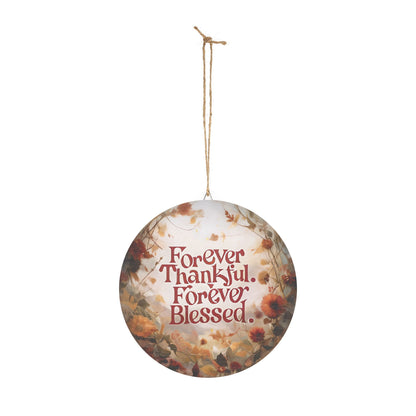 Wooden Wall Art, Forever Thankful Blessed Decor, Rustic Home Sign, Thanksgiving Gift, Nature-Inspired Decor