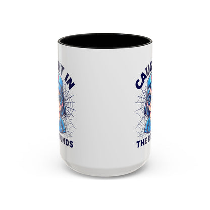 Nurse Coffee Mug, Cute Nursing Gift, Healthcare Appreciation, Fun Spider Design, Caught in the Rounds Mug