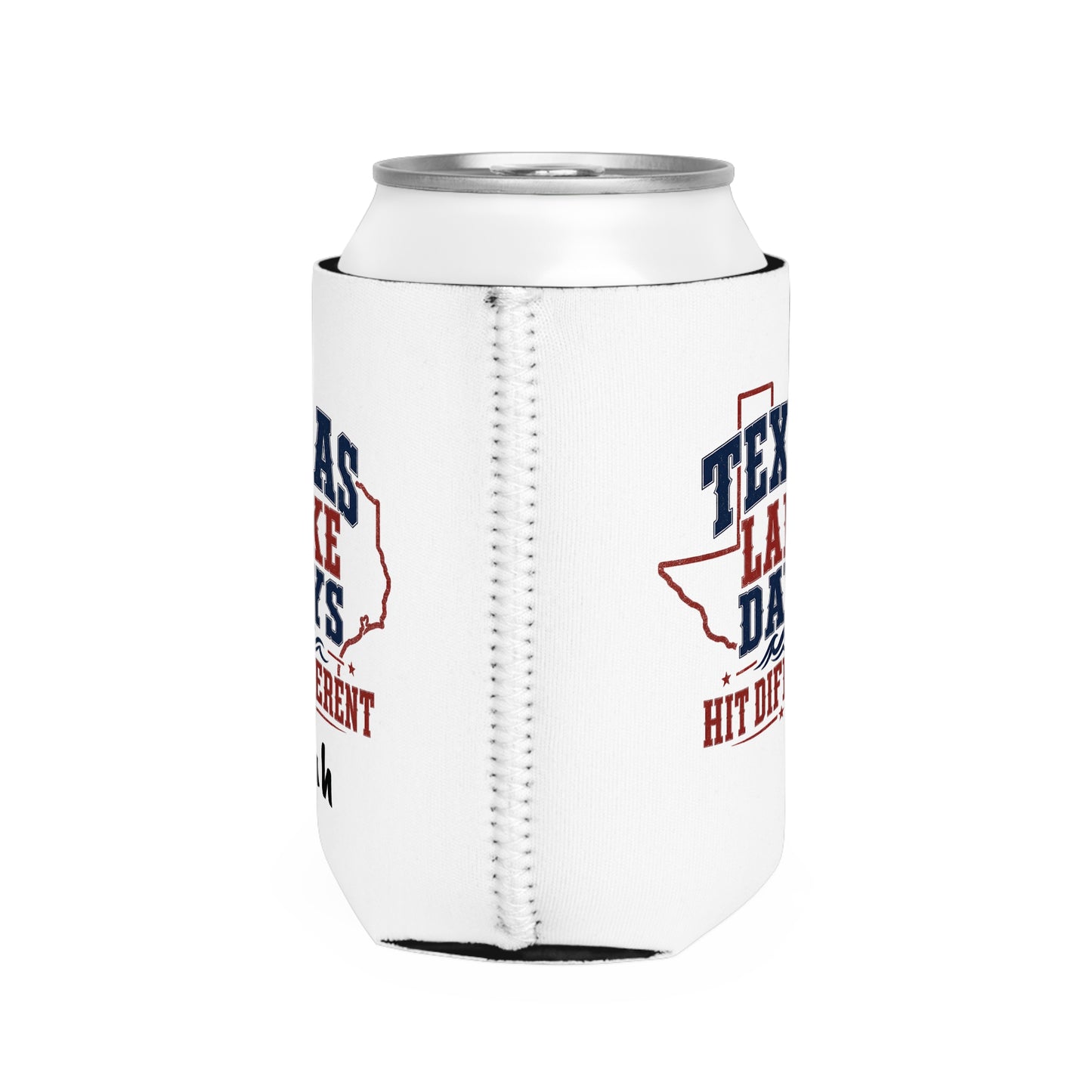Texas Lake Days Hit Different Can Cooler Sleeve | Personalized Name Option