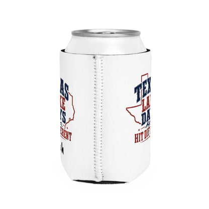 Texas Lake Days Hit Different Can Cooler Sleeve | Personalized Name Option