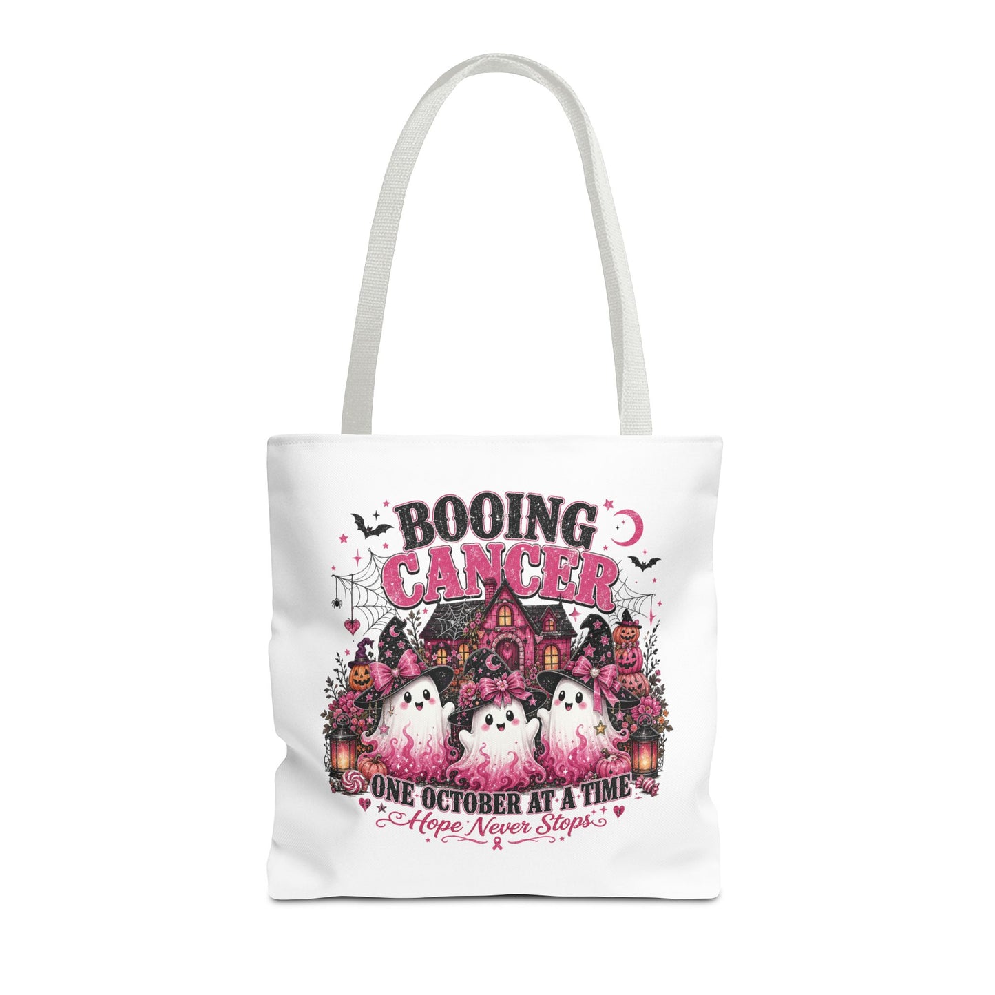 Booing Cancer Halloween ghosts design Tote | One October at a Time