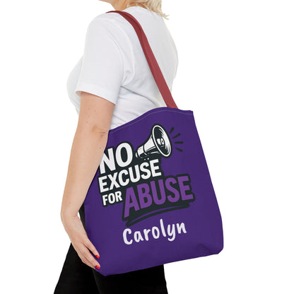 Empowerment Tote Bag - No Excuse for Abuse, Advocacy Tote, Eco-Friendly Bag, Fundraiser Gift, Awareness Campaign Bag