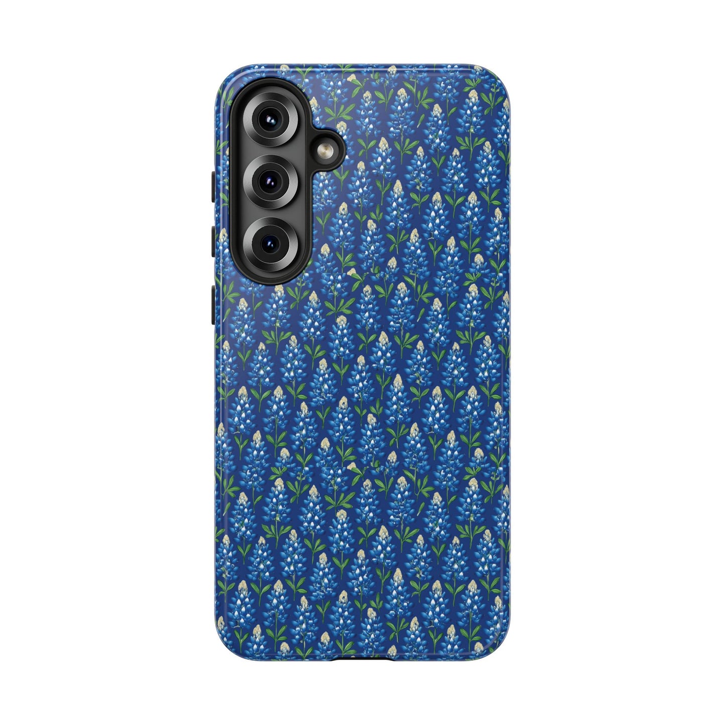 Phone Case, Texas Bluebonnet Tough Case, Navy Floral Phone Cover, Protective iPhone Case, Samsung Galaxy Case, Texas Wildflower Gift